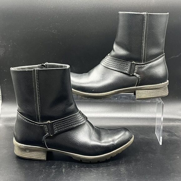 Clarks Riddle Wonder Moto Riding Boot womens 9.5 26113465 Black ankle boot biker - Picture 1 of 8